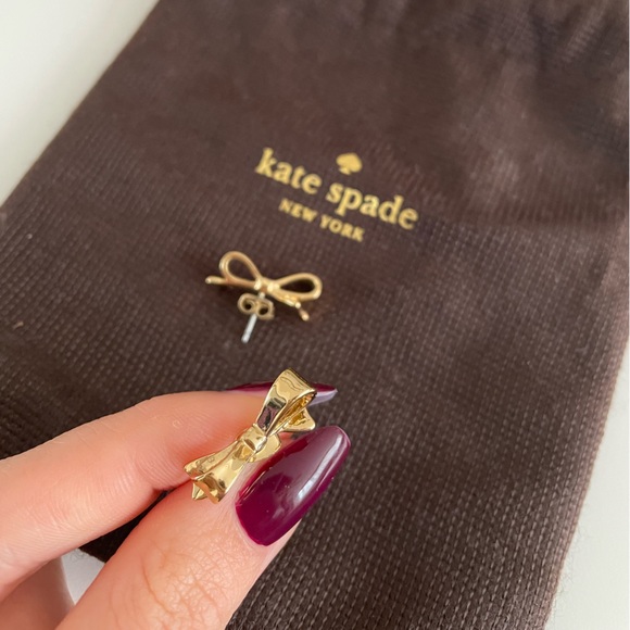 Kate Spade Gold Bow Earrings - Picture 2 of 3